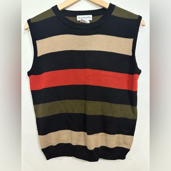 Harve Benard Tops - Vintage Harve Benard Sport Striped Sleeveless Sweater Vest Size L